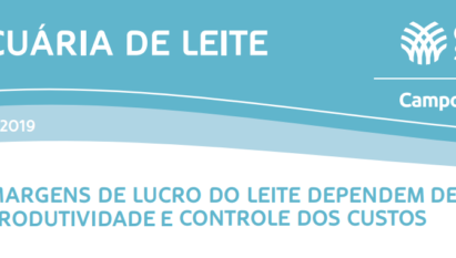 MARGENS DE LUCRO DO LEITE DEPENDEM DE PRODUTIVIDADE E CONTROLE DOS CUSTOS