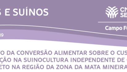 IMPACTO DA CONVERSÃO ALIMENTAR SOBRE O CUSTO DE PRODUÇÃO NA SUINOCULTURA INDEPENDENTE DE CICLO COMPLETO NA REGIÃO DA ZONA DA MATA MINEIRA