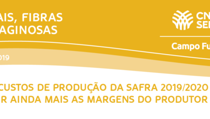 ALTOS CUSTOS DE PRODUÇÃO DA SAFRA 2019/2020 DEVEM REDUZIR AINDA MAIS AS MARGENS DO PRODUTOR