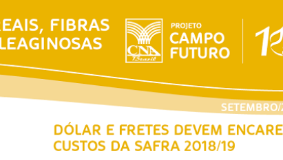 CEREAIS, FIBRAS E OLEAGINOSAS: DÓLAR E FRETES DEVEM ENCARECER CUSTOS DA SAFRA 2018/19