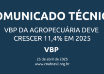VBP da Agropecuária deve crescer 11,4% em 2025