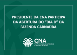 Presidente da CNA participa da abertura do “Dia D” da Fazenda Carnaúba