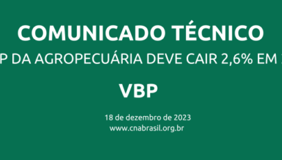 VBP DA AGROPECUÁRIA DEVE CAIR 2,6% EM 2023