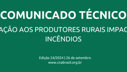 Recomendação aos produtores rurais impactados por incêndios