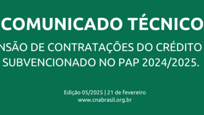 Suspensão de contratações do Crédito Rural Subvencionado no PAP 2024/2025