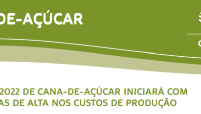 SAFRA 2021/2022 DE CANA-DE-AÇÚCAR INICIARÁ COM EXPECTATIVAS DE ALTA NOS CUSTOS DE PRODUÇÃO