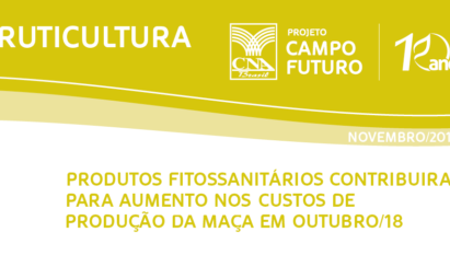 PRODUTOS FITOSSANITÁRIOS CONTRIBUÍRAM PARA AUMENTO NOS CUSTOS DE PRODUÇÃO DA MAÇÃ EM OUTUBRO/18