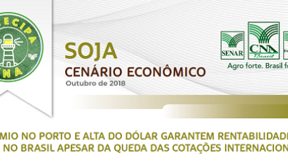 ANTECIPA CNA:  PRÊMIO NO PORTO E ALTA DO DÓLAR GARANTEM RENTABILIDADE À SOJA NO BRASIL APESAR DA QUEDA NAS COTAÇÕES INTERNACIONAIS