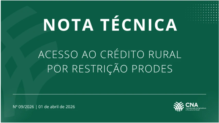 CNA alerta produtor sobre regras do Prodes