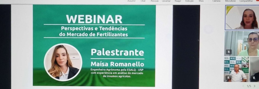 Sistema Faesc/Senar e Safras & Mercado promovem webinar sobre as perspectivas e tendências do mercado de fertilizantes