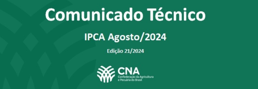 CNA divulga análise da inflação de agosto