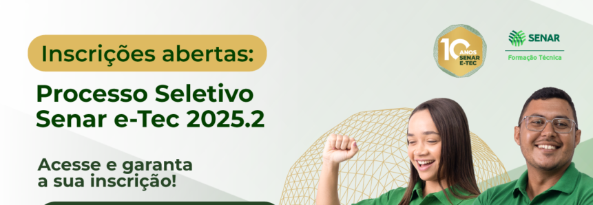 Senar-PE abre inscrições para curso técnico em Agricultura