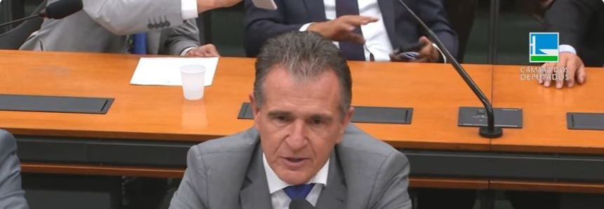 Presidente da Faeb, Humberto Miranda, fala em audiência pública, em Brasília, sobre invasões de terra no Extremo Sul baiano