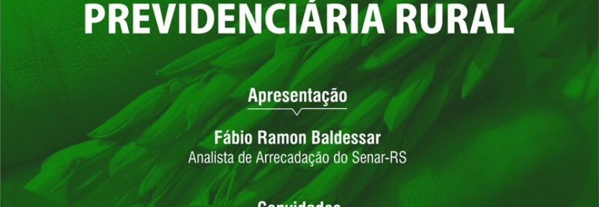 Contribuição Previdenciária Rural é tema de live do Senar-RS