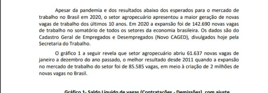 Geração de empregos no agro tem melhor resultado desde 2011