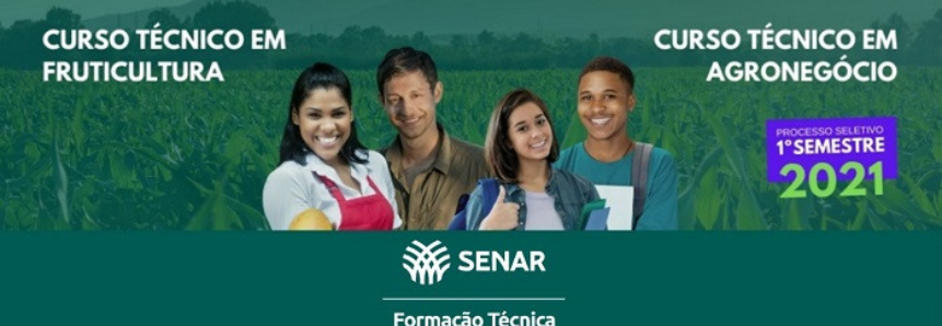 Senar abre seleção para cursos técnicos em agronegócio e fruticultura