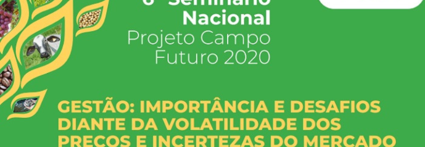 Dados inéditos dos custos de produção no campo serão apresentados amanhã (12)