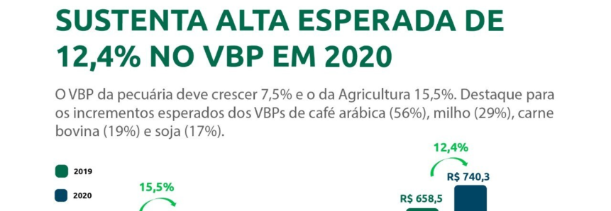 Valor Bruto da Produção alcança novo recorde e deve crescer 12,4% em 2020