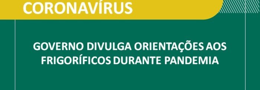 Governo divulga orientações aos frigoríficos durante pandemia