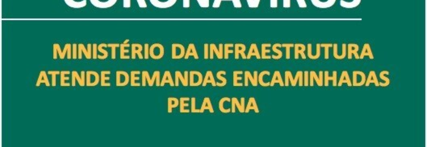 Ministério da Infraestrutura atende demandas encaminhadas pela CNA