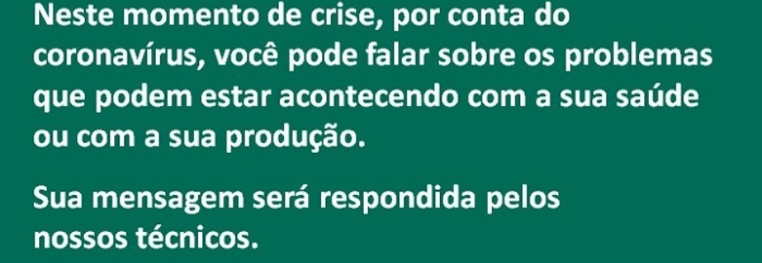 Sistema CNA/Senar disponibiliza whatsapp para produtores