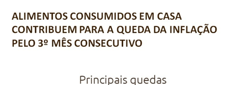 Alimentos contribuem para segurar inflação pelo 3º mês consecutivo, diz CNA