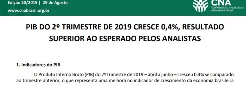 PIB do Agro sobe em março, mas resultado no 1º trimestre é negativo