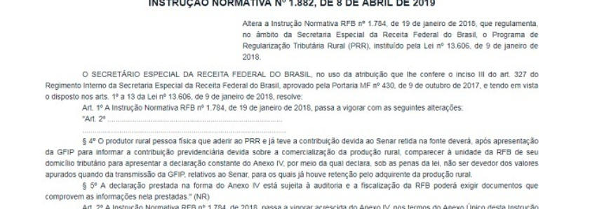 Receita Federal atende CNA e facilita obtenção de certidão negativa para produtor que aderiu ao PRR