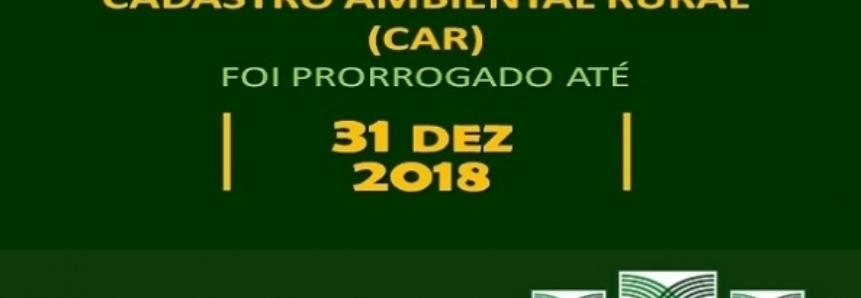 Governo atende CNA e prorroga prazo de adesão ao CAR