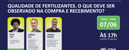 Live - Qualidade de fertilizantes. O que deve ser observado na compra e recebimento?