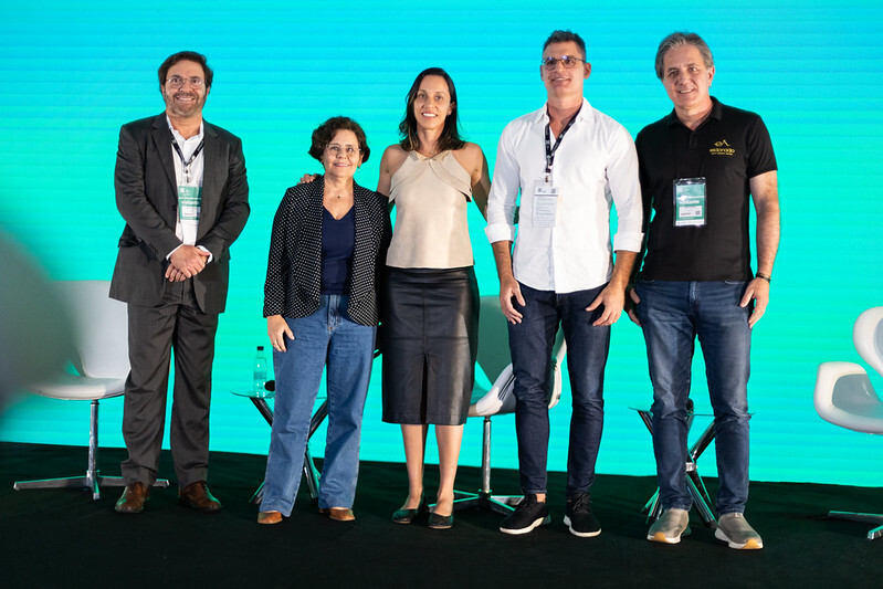 Antônio Tafuri (ABDI), Hulda Giersbrecht (Sebrae), Marina Zimmermann (ICNA), André Maltz (Agtrace) e Jean Faleiros (Alta Mogiana)