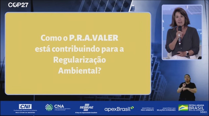 Apresentação da assessora técnica da coordenação de Sustentabilidade da CNA, Cláudia Mendes