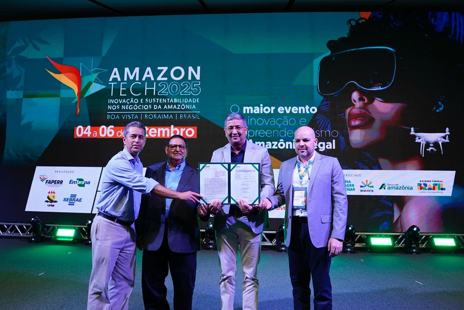 O presidente da Faerr, Sílvio Carvalho, e o da Comissão de Meio Ambiente da CNA, Muni Lourenço, participaram da assinatura.