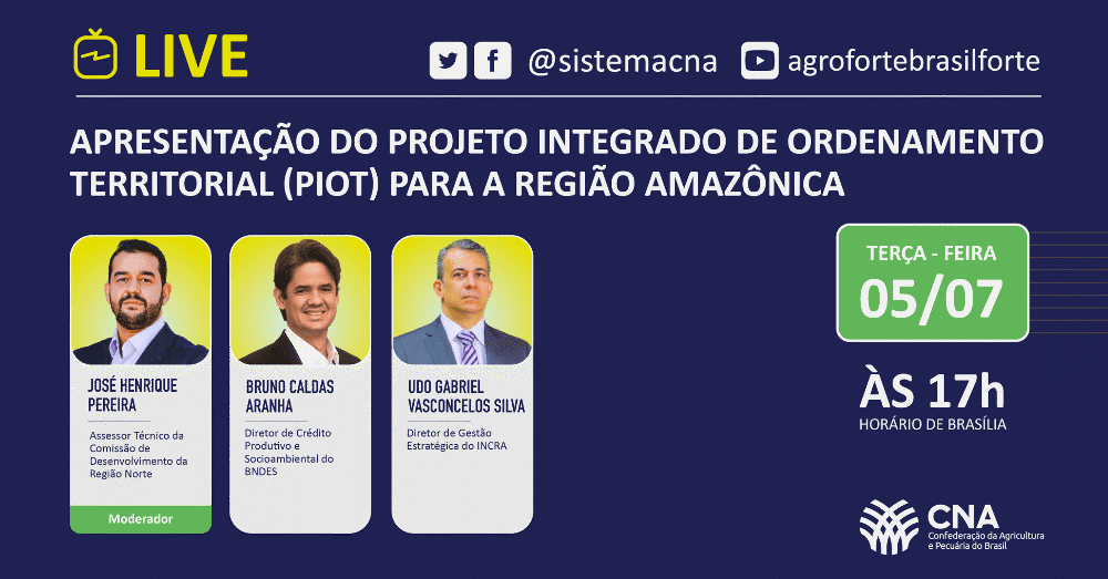 Live Apresentacao do Projeto Integrado de Ordenamento Territorial PIOT para a regiao Amazonica