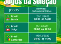 Senar/AL e Faeal funcionam em horário especial durante jogos do Brasil na Copa