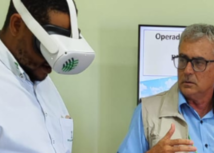 Óculos de realidade virtual em cursos do agro