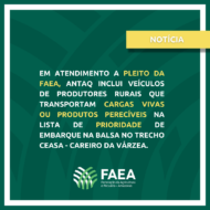Em atendimento a pleito da Faea, Antaq inclui transportes de cargas vivas e perecíveis na lista de prioridade na balsa no trecho Ceasa – Careiro da Várzea
