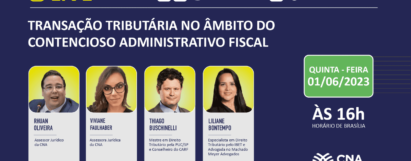 Live - Transação tributária no âmbito do contencioso administrativo fiscal