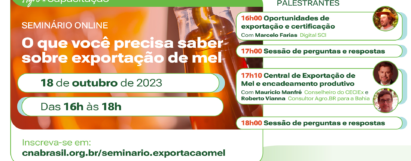 Seminário online - O que você precisa saber sobre exportação de mel