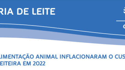 PECUÁRIA DE LEITE: EM DOIS ANOS CONSECUTIVOS DE AUMENTO NOS CUSTOS DE PRODUÇÃO, AS DESPESAS COM ALIMENTAÇÃO ANIMAL FORAM OS FATORES PRINCIPAIS PARA DEFINIR AS MARGENS NA ATIVIDADE