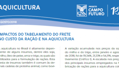 ATIVOS DA AQUICULTURA - IMPACTOS DO TABELAMENTO DO FRETE NO CUSTO DA RAÇÃO E NA AQUICULTURA