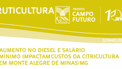 AUMENTO NO DIESEL E SALÁRIO MÍNIMO IMPACTAM CUSTOS DA CITRICULTURA EM MONTE ALEGRE DE MINAS / MG