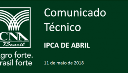 COMUNICADO TÉCNICO: ALIMENTOS REGISTRAM A MENOR ALTA PARA ABRIL DOS ÚLTIMOS 10 ANOS