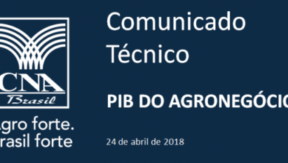 PIB DO AGRONEGÓCIO SE MANTÉM ESTÁVEL NO INÍCIO DE 2018