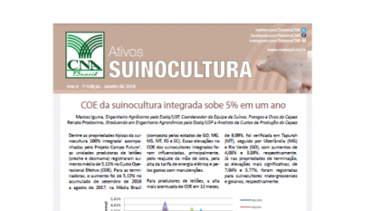 ATIVOS SUINOCULTURA: COE DA SUINOCULTURA INTEGRADA SOBE 5% EM UM ANO - 7º EDIÇÃO / JANEIRO 2018