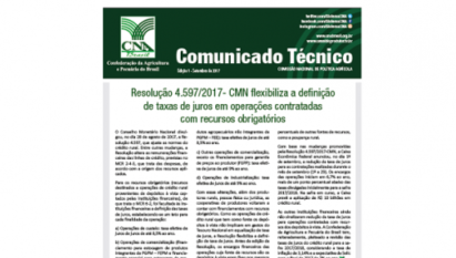 COMUNICADO TÉCNICO: COMISSÃO NACIONAL DE POLÍTICA AGRÍCOLA - EDIÇÃO 1 / SETEMBRO 2017