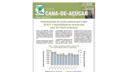 ATIVOS CANA-DE-AÇÚCAR: CONTEXTUALIZAÇÃO DE RECEITA POTENCIAL PARA A SAFRA 16/17 E DISPONIBILIDADE DE RECURSOS PARA SAFRA 17/18 NO NORDESTE / SETEMBRO 2017