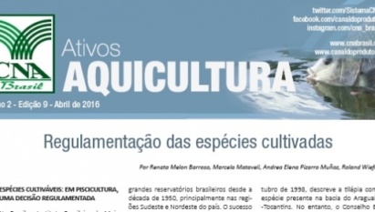 ATIVOS AQUICULTURA: REGULAMENTAÇÃO DAS ESPÉCIES CULTIVADAS / ABRIL DE 2016