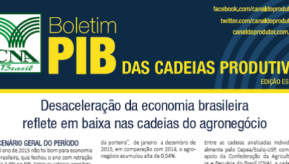 BOLETIM PIB DAS CADEIAS PRODUTIVAS: DESACELERAÇÃO DA ECONOMIA / ABRIL 2016