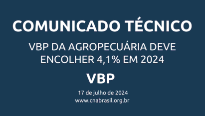 VBP DA AGROPECUÁRIA DEVE ENCOLHER 4,1% EM 2024